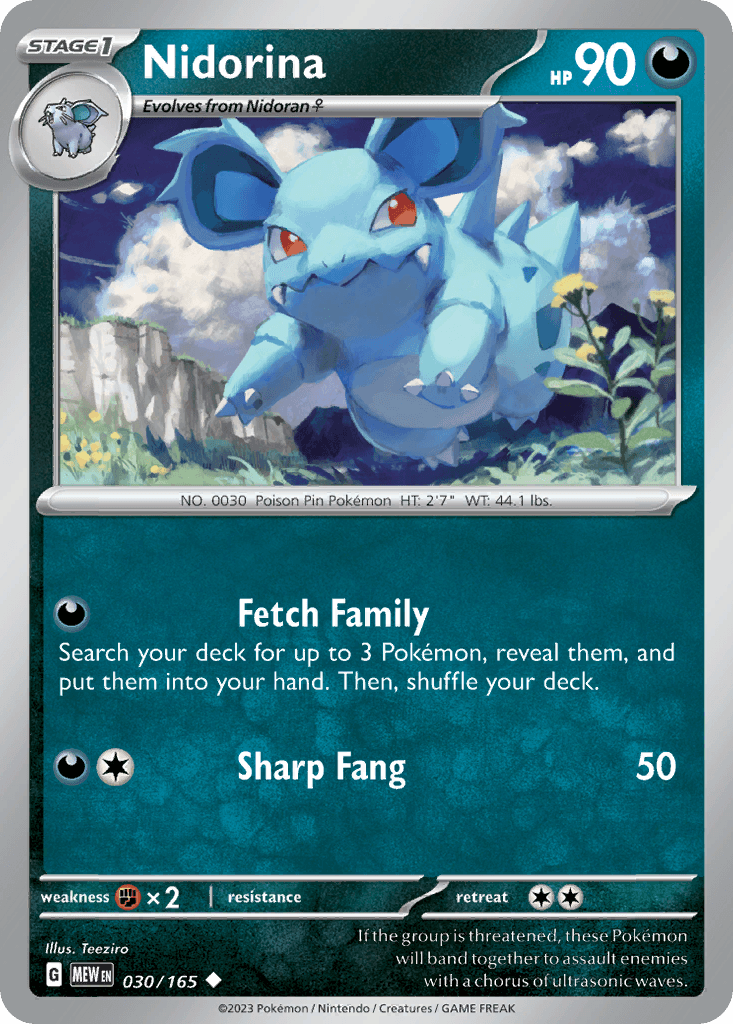 Nidorina 30 — Scarlet & Violet: Pokémon 151