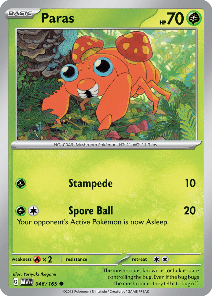 Paras 46 — Scarlet & Violet: Pokémon 151