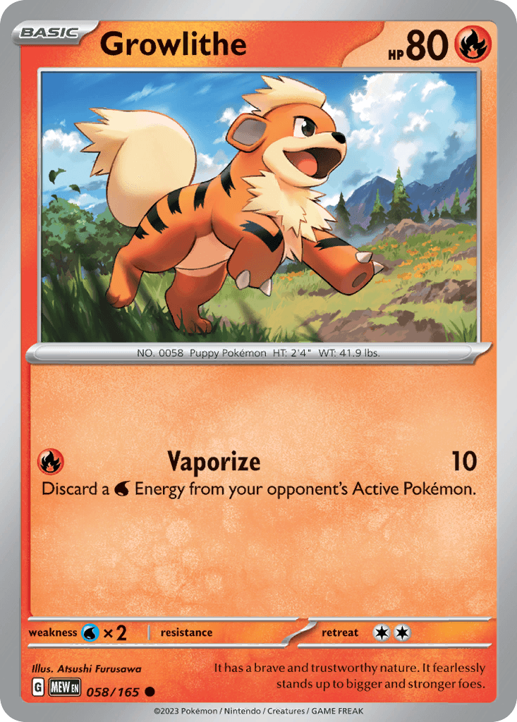 Growlithe 58 — Scarlet & Violet: Pokémon 151