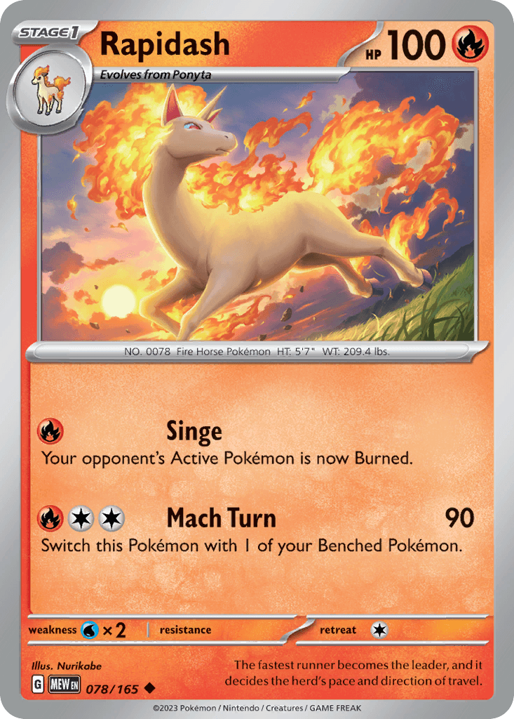 Rapidash 78 — Scarlet & Violet: Pokémon 151
