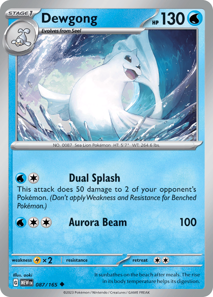Dewgong 87 — Scarlet & Violet: Pokémon 151