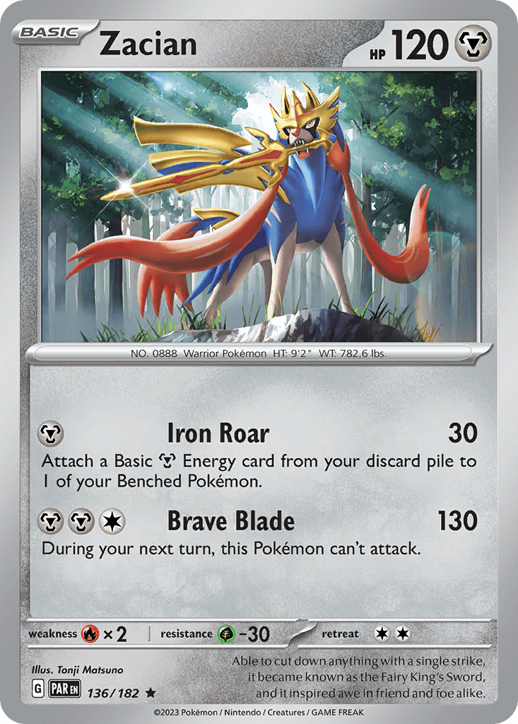 Zacian 136 — Scarlet & Violet: Paradox Rift
