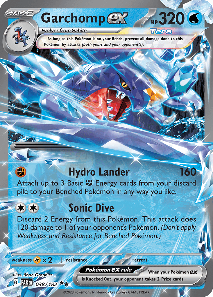 Garchomp ex 38 — Scarlet & Violet: Paradox Rift