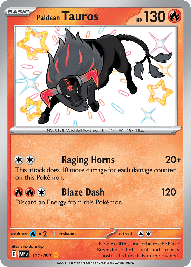 Paldean Tauros 111 — Scarlet & Violet: Paldean Fates