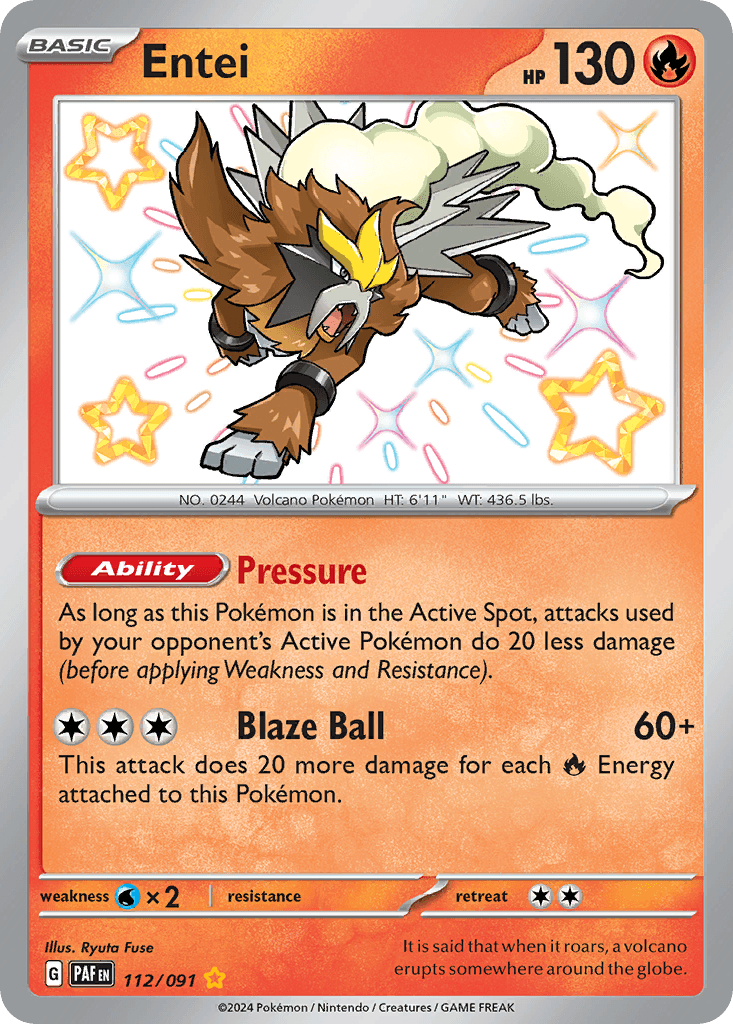 Entei 112 — Scarlet & Violet: Paldean Fates
