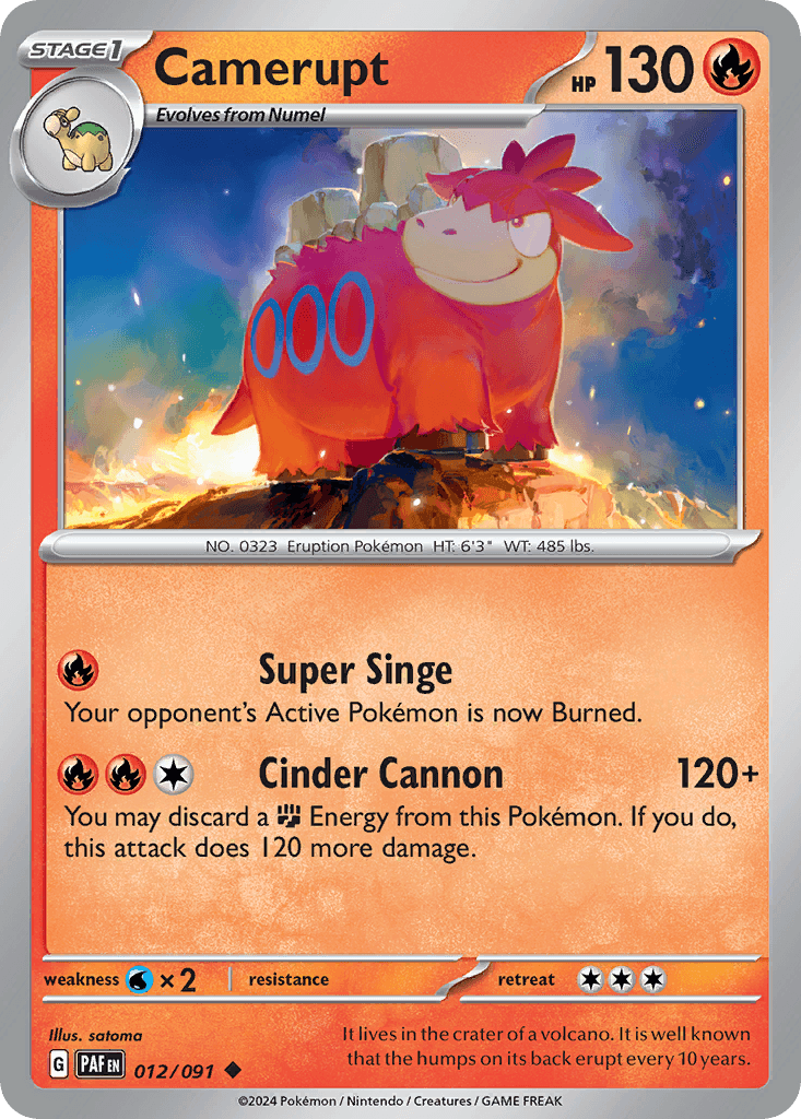 Camerupt 12 — Scarlet & Violet: Paldean Fates