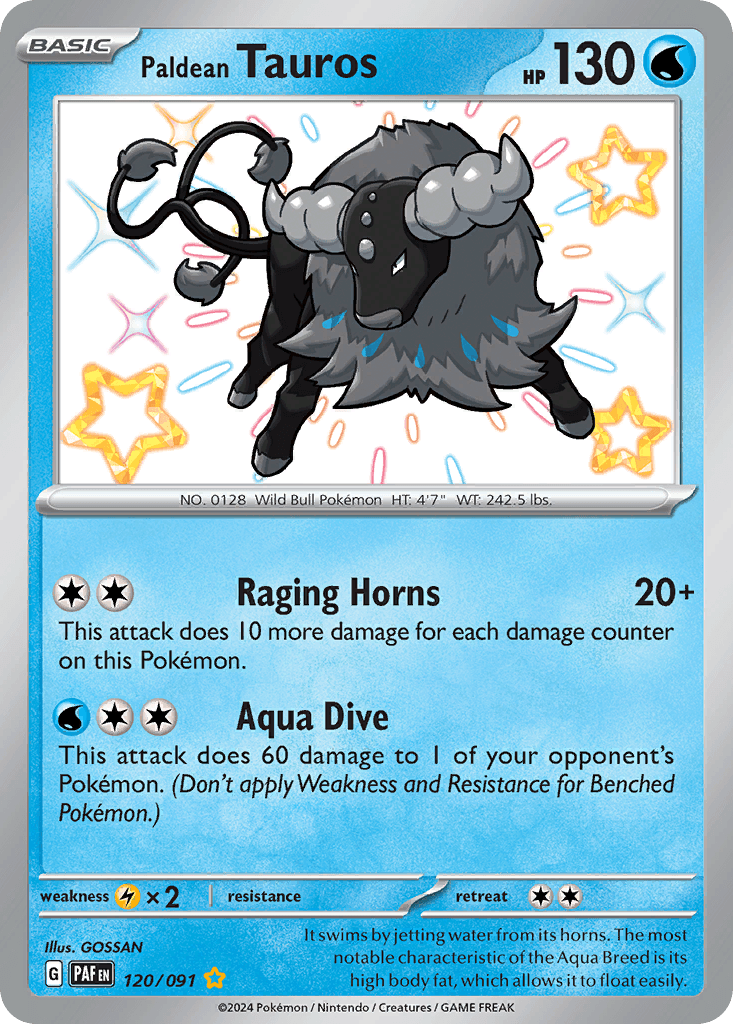 Paldean Tauros 120 — Scarlet & Violet: Paldean Fates