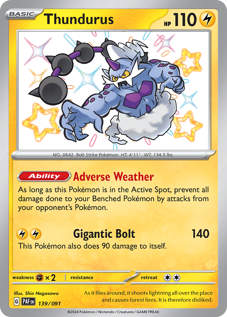 Thundurus 139 — Scarlet & Violet: Paldean Fates
