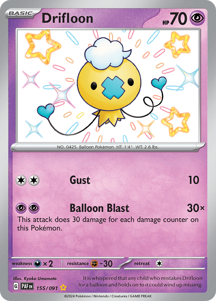 Drifloon 155 — Scarlet & Violet: Paldean Fates