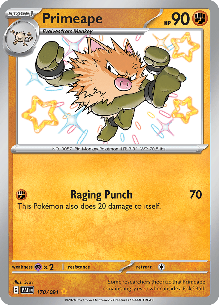 Primeape 170 — Scarlet & Violet: Paldean Fates