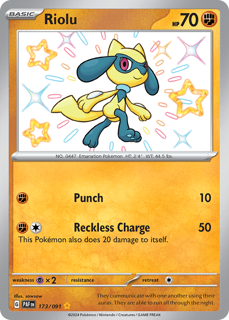Riolu 173 — Scarlet & Violet: Paldean Fates
