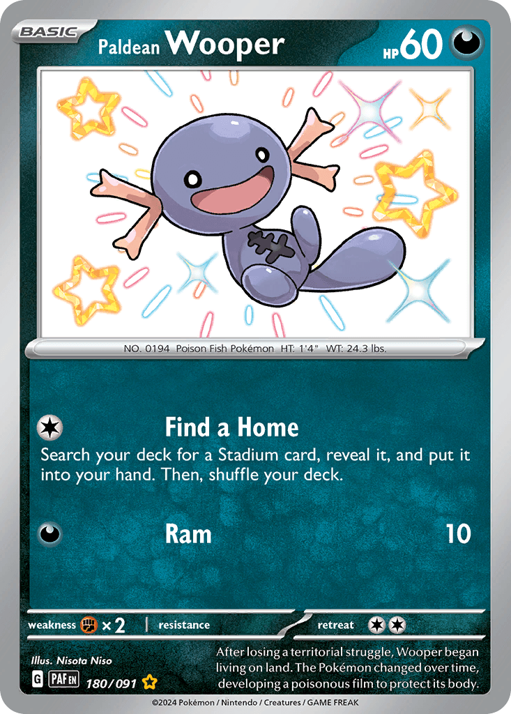 Paldean Wooper 180 — Scarlet & Violet: Paldean Fates