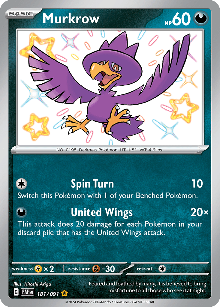 Murkrow 181 — Scarlet & Violet: Paldean Fates