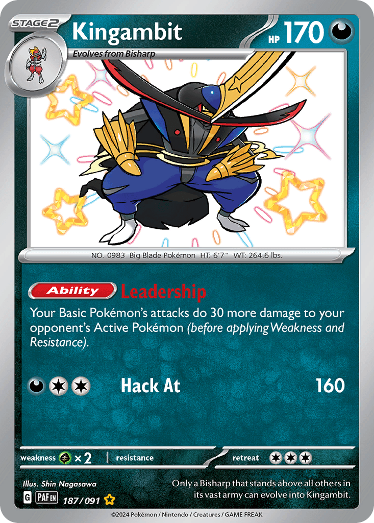 Kingambit 187 — Scarlet & Violet: Paldean Fates