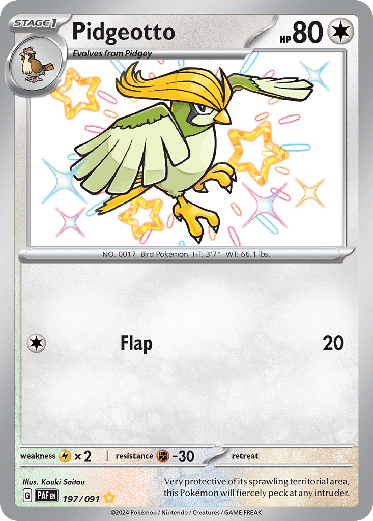 Pidgeotto 197 — Scarlet & Violet: Paldean Fates