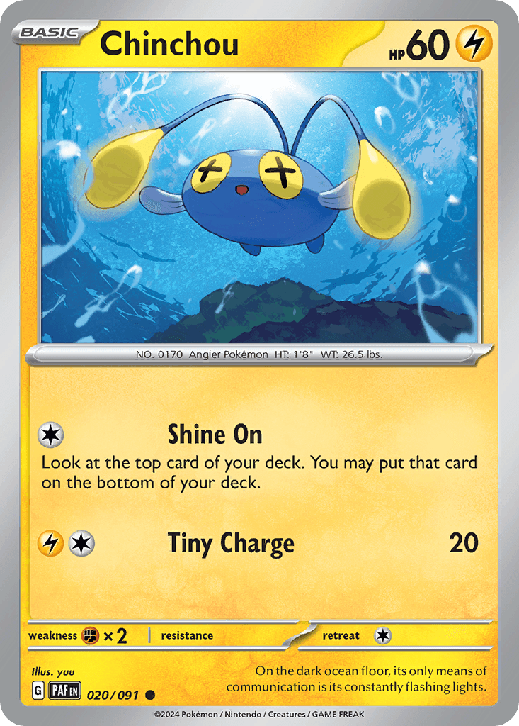 Chinchou 20 — Scarlet & Violet: Paldean Fates
