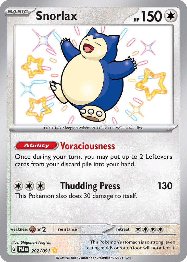 Snorlax 202 — Scarlet & Violet: Paldean Fates