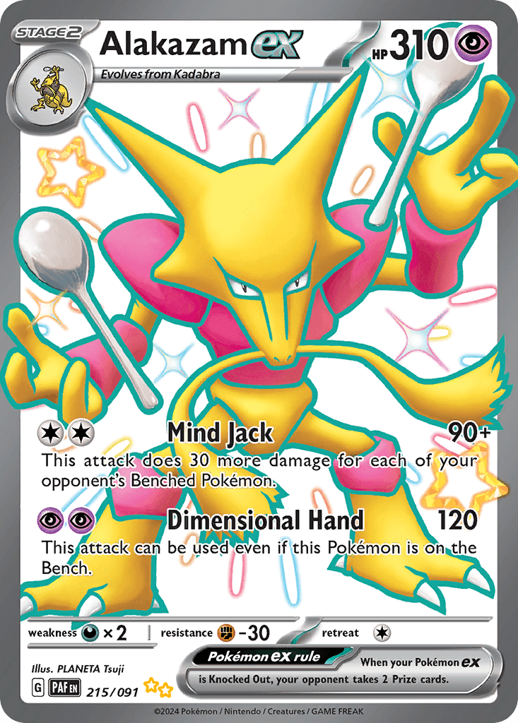 Alakazam ex 215 — Scarlet & Violet: Paldean Fates
