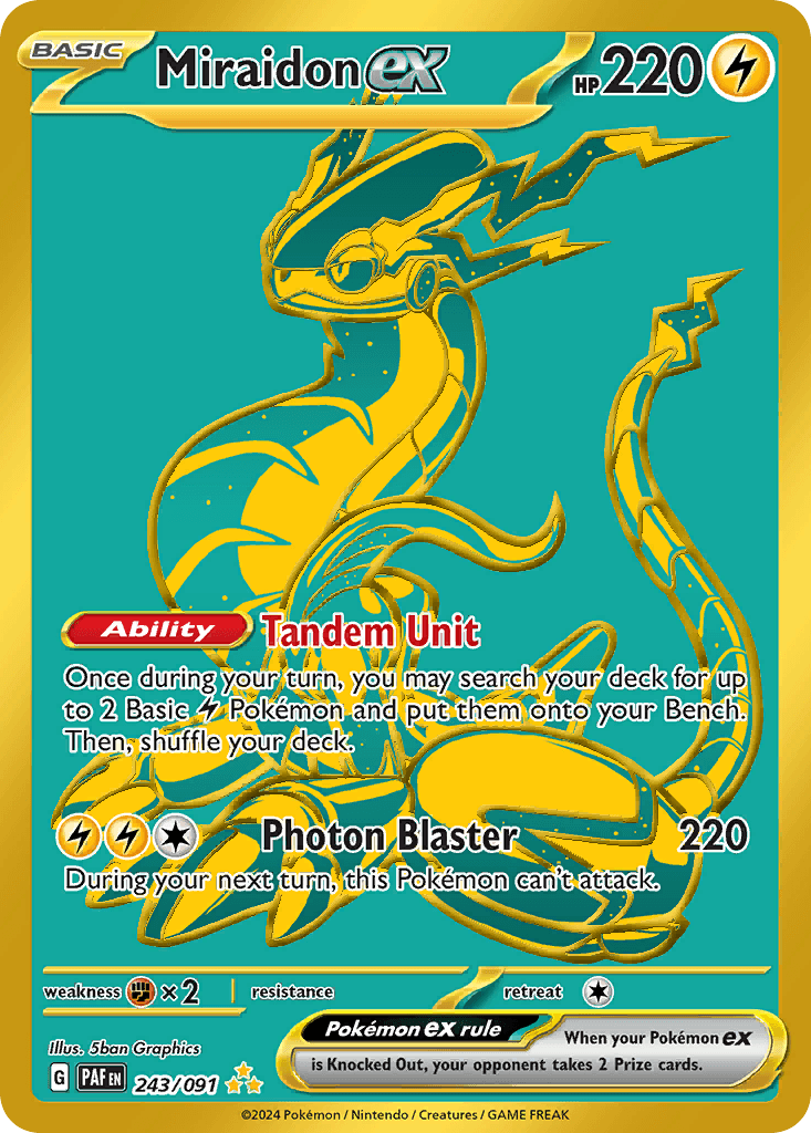 Miraidon ex 243 — Scarlet & Violet: Paldean Fates