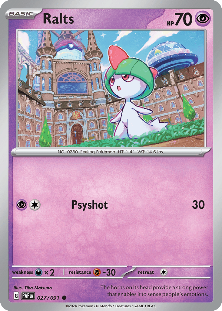 Ralts 27 — Scarlet & Violet: Paldean Fates