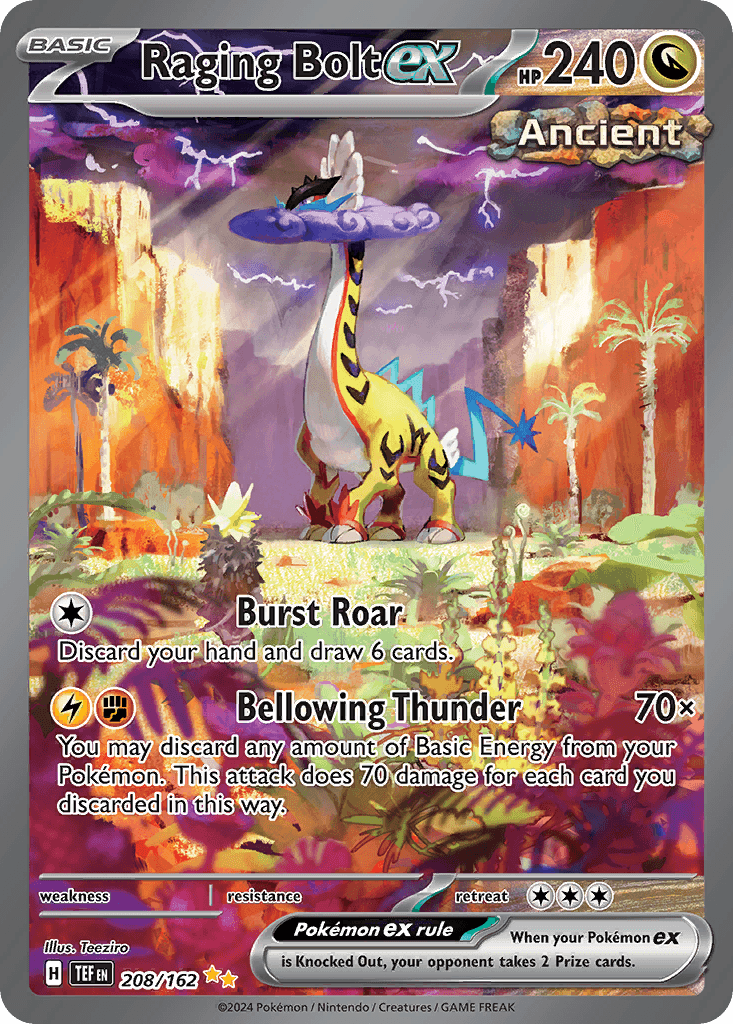 Raging Bolt ex 208 — Scarlet & Violet: Temporal Forces