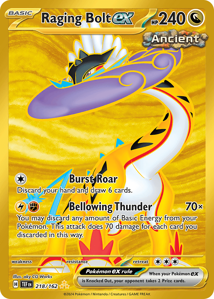 Raging Bolt ex 218 — Scarlet & Violet: Temporal Forces