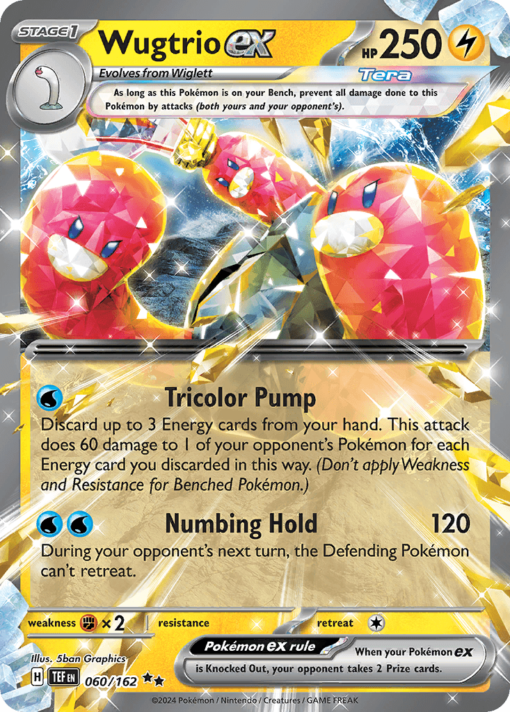 Wugtrio ex 60 — Scarlet & Violet: Temporal Forces