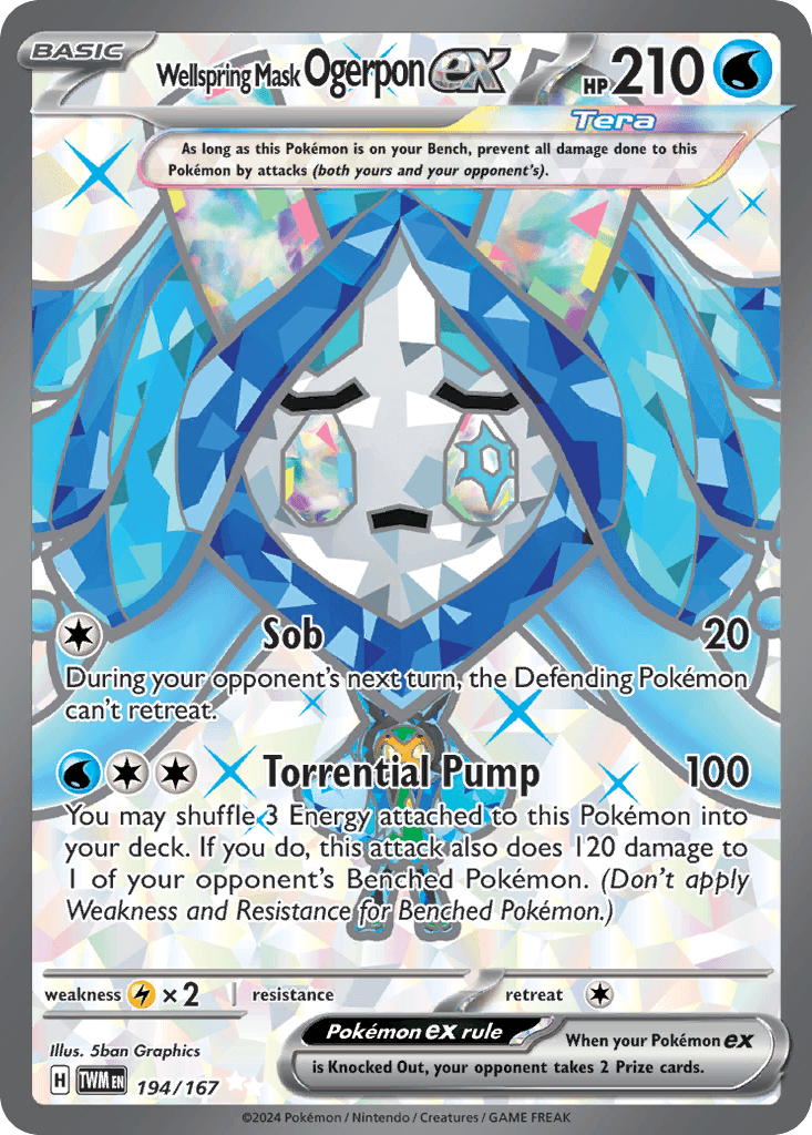 Wellspring Mask Ogerpon ex 194 — Scarlet & Violet: Twilight Masquerade
