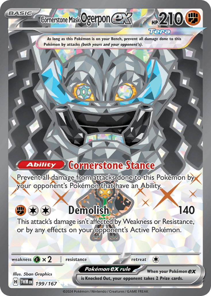 Cornerstone Mask Ogerpon ex 199 — Scarlet & Violet: Twilight Masquerade