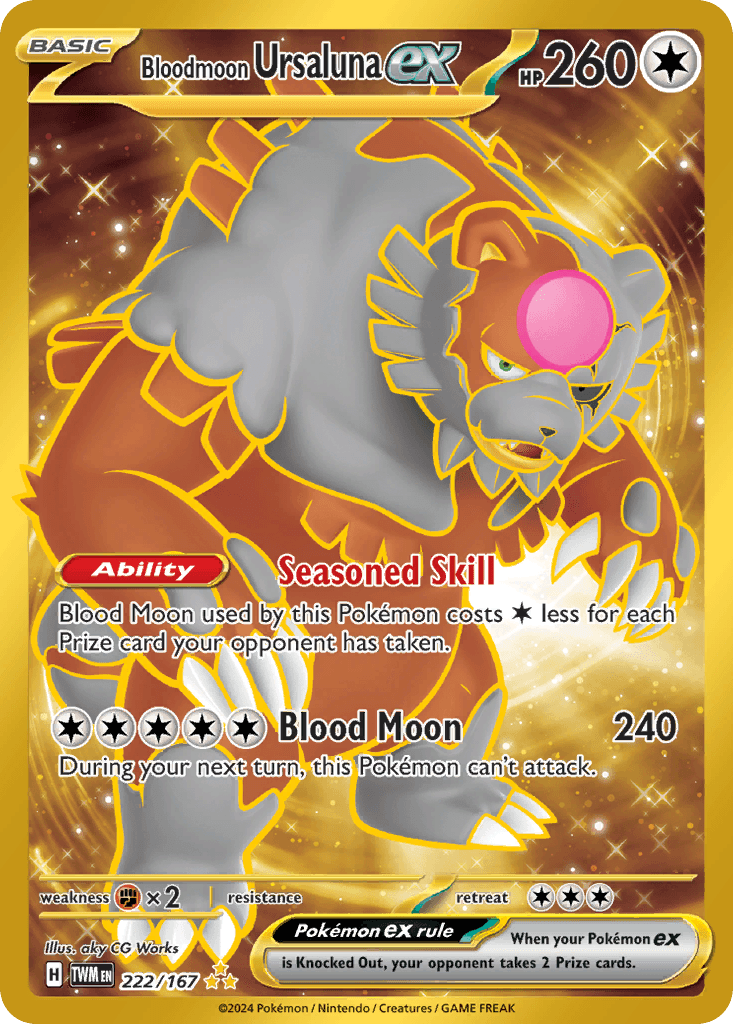 Bloodmoon Ursaluna ex 222 — Scarlet & Violet: Twilight Masquerade