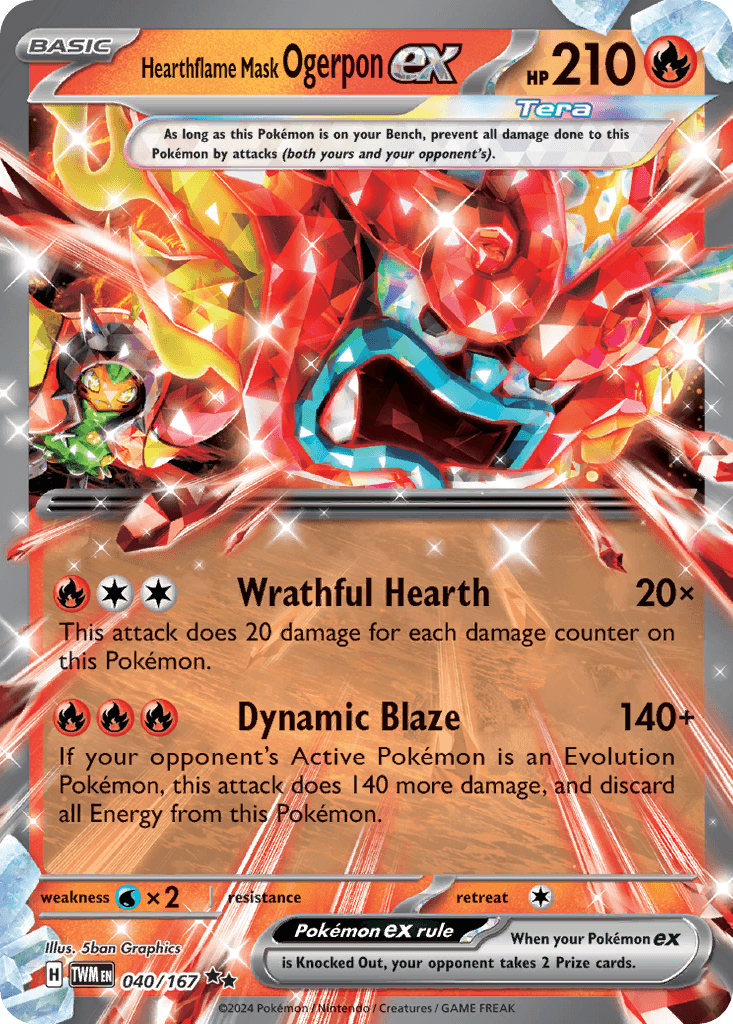 Hearthflame Mask Ogerpon ex 40 — Scarlet & Violet: Twilight Masquerade