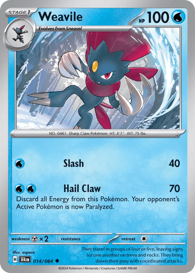 Weavile 14 — Scarlet & Violet: Shrouded Fable