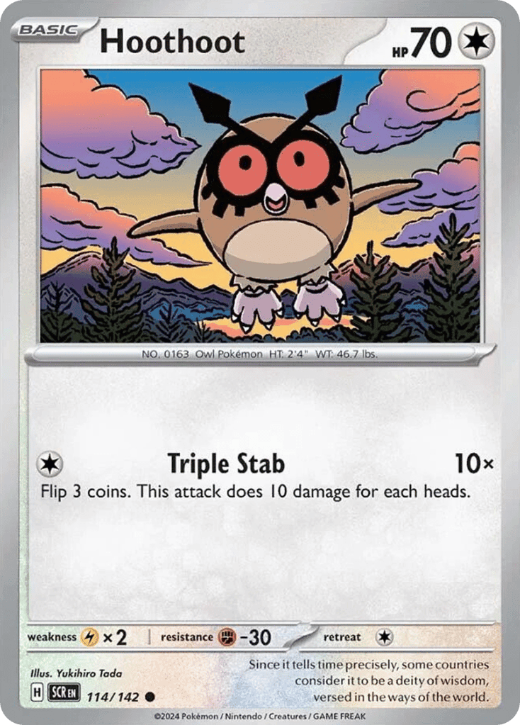 Hoothoot 114 — Scarlet & Violet: Stellar Crown