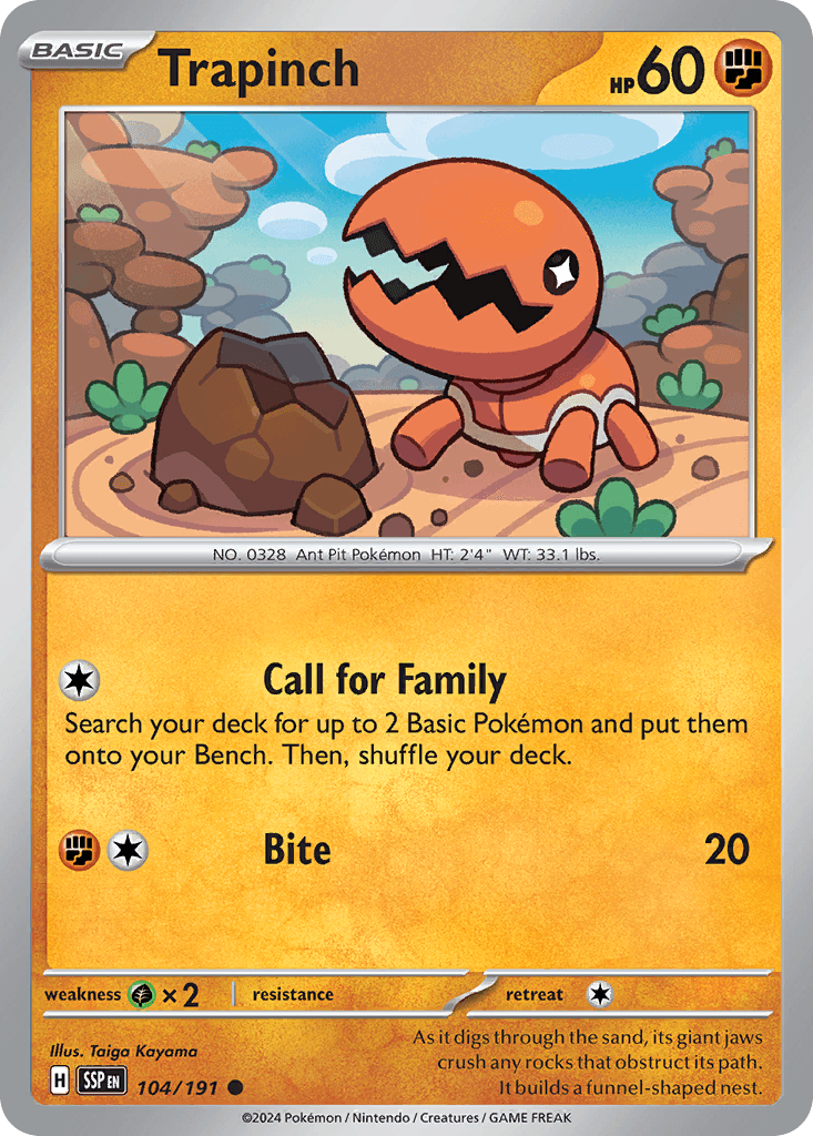 Trapinch 104 — Scarlet & Violet: Surging Sparks