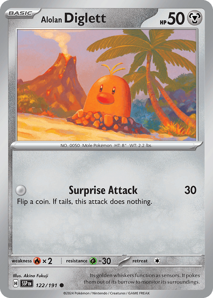 Alolan Diglett 122 — Scarlet & Violet: Surging Sparks