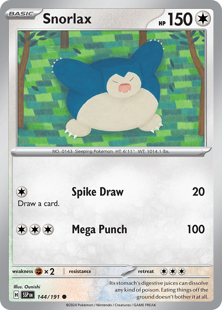 Snorlax 144 — Scarlet & Violet: Surging Sparks