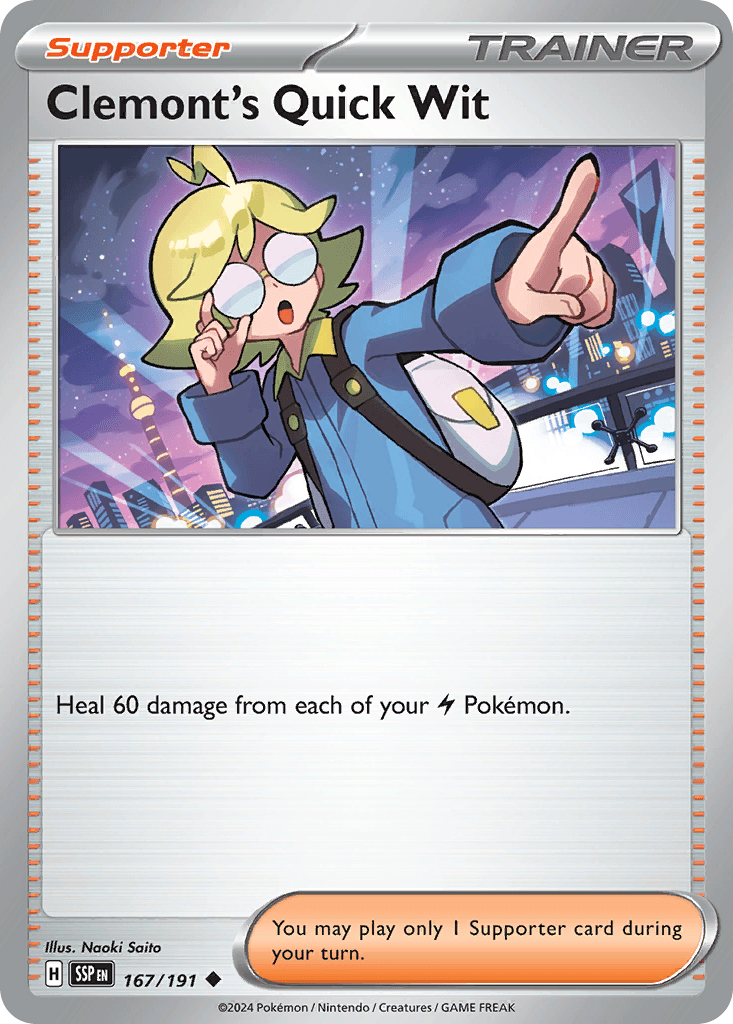 Clemont's Quick Wit 167 — Scarlet & Violet: Surging Sparks