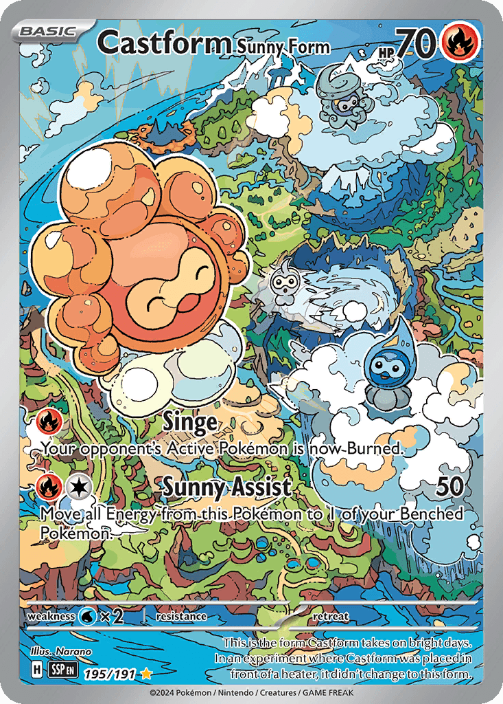 Castform Sunny Form 195 — Scarlet & Violet: Surging Sparks