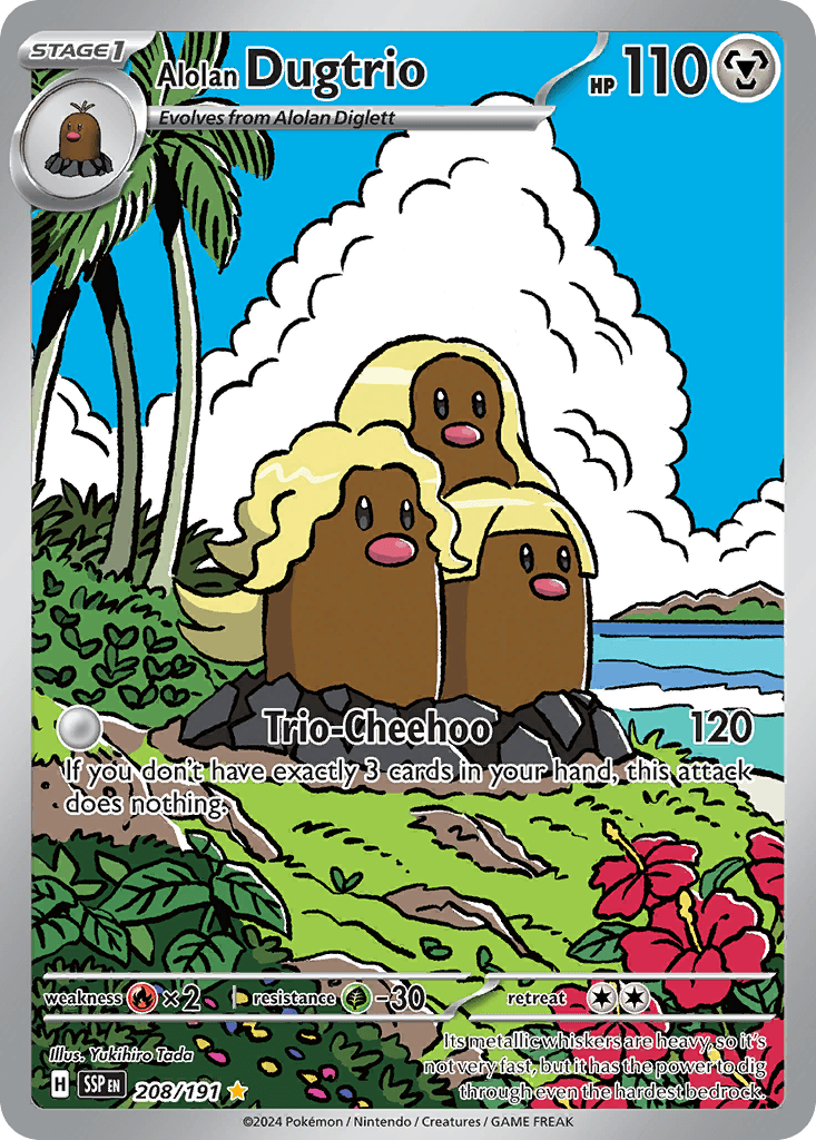 Alolan Dugtrio 208 — Scarlet & Violet: Surging Sparks