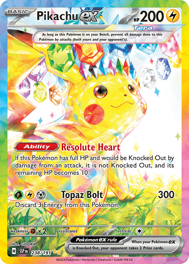 Pikachu ex 238 — Scarlet & Violet: Surging Sparks