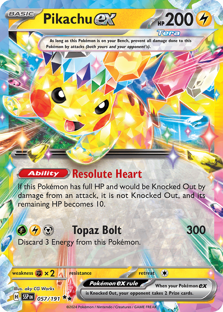 Pikachu ex 57 — Scarlet & Violet: Surging Sparks