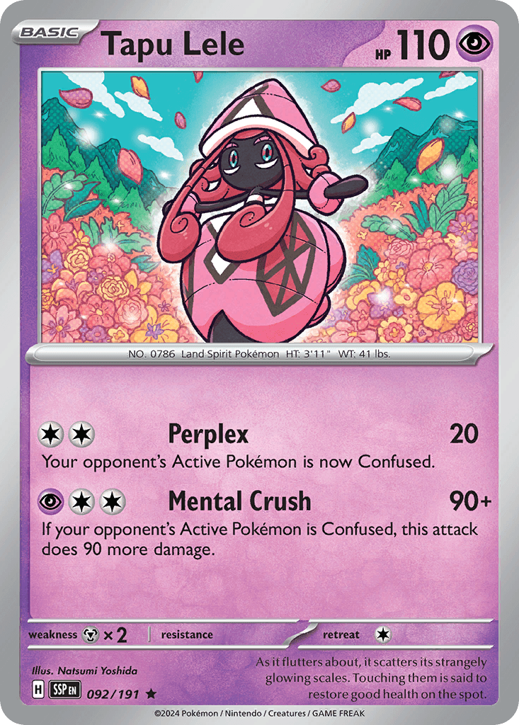 Tapu Lele 92 — Scarlet & Violet: Surging Sparks