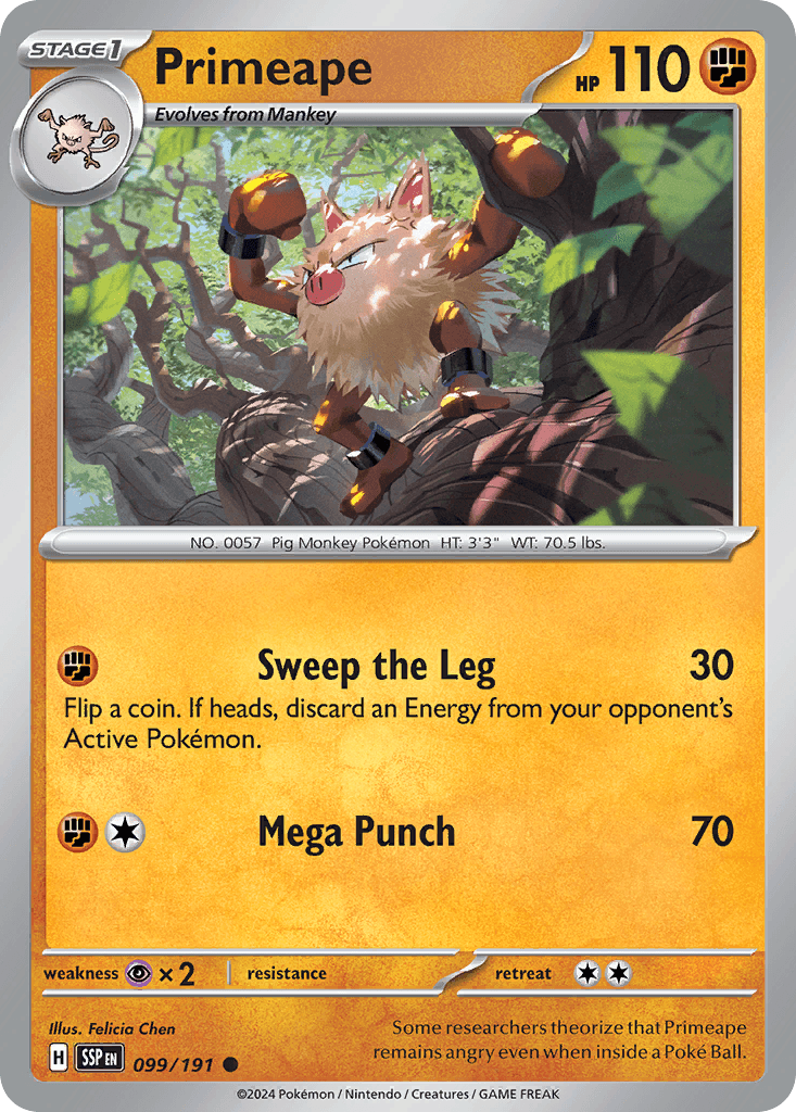 Primeape 99 — Scarlet & Violet: Surging Sparks