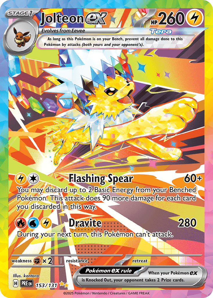 Jolteon ex 153 — Scarlet & Violet: Prismatic Evolutions