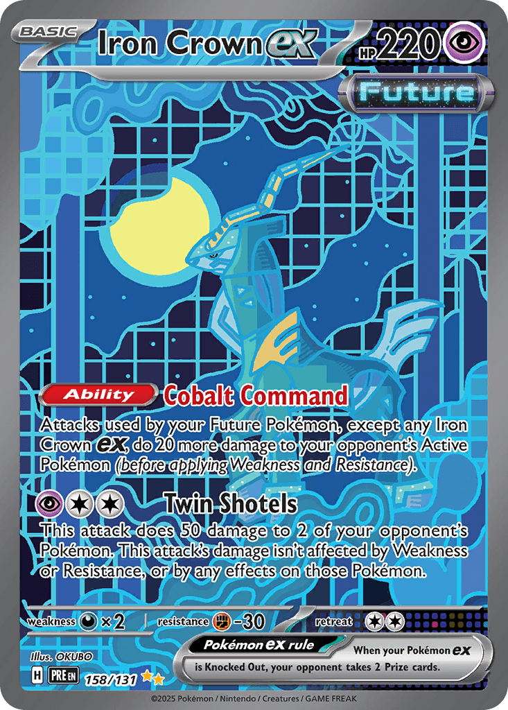 Iron Crown ex 158 — Scarlet & Violet: Prismatic Evolutions