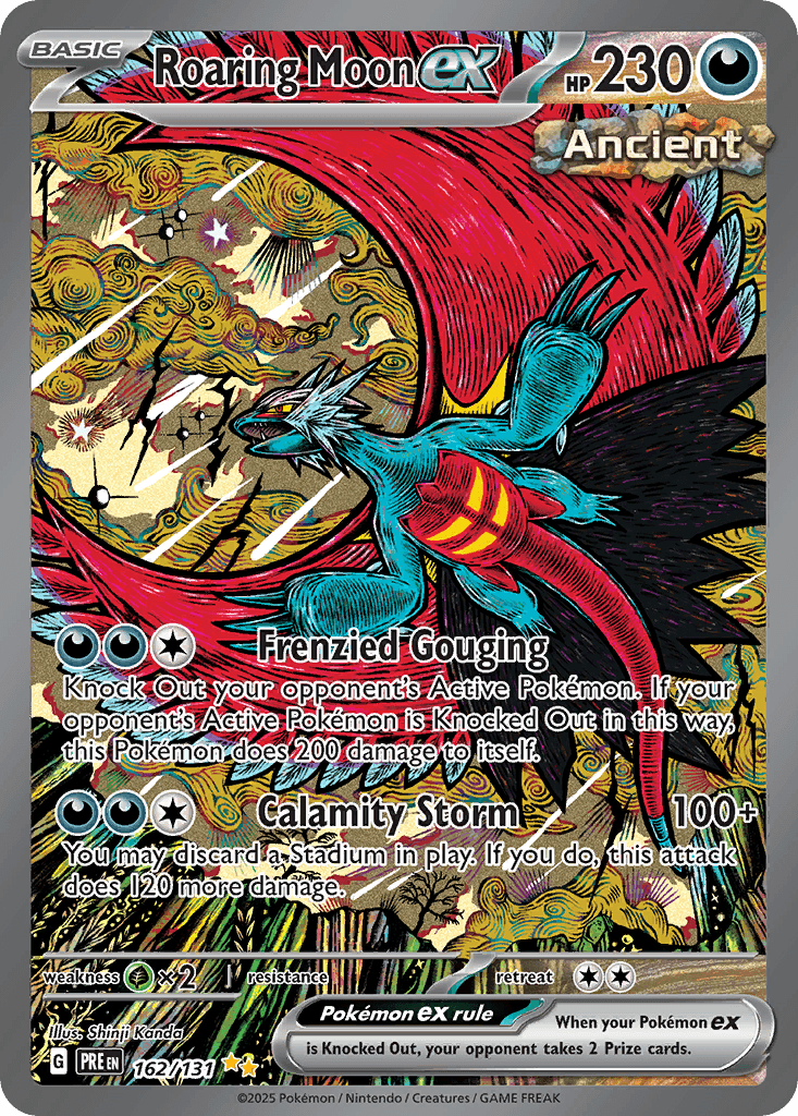Roaring Moon ex 162 — Scarlet & Violet: Prismatic Evolutions