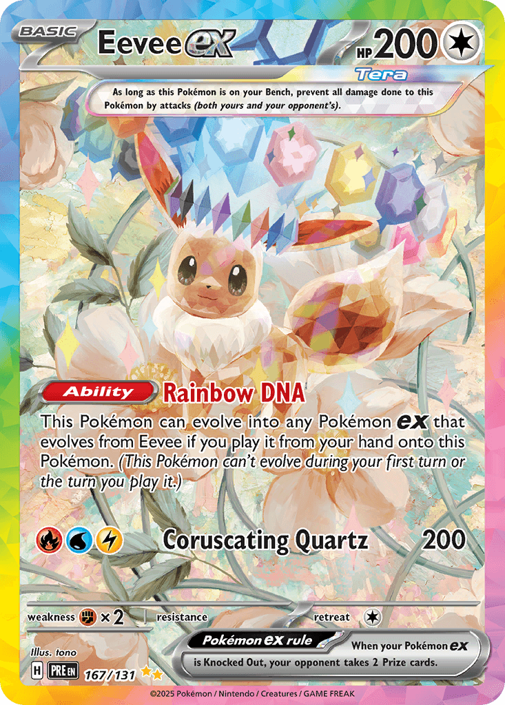 Eevee ex 167 — Scarlet & Violet: Prismatic Evolutions