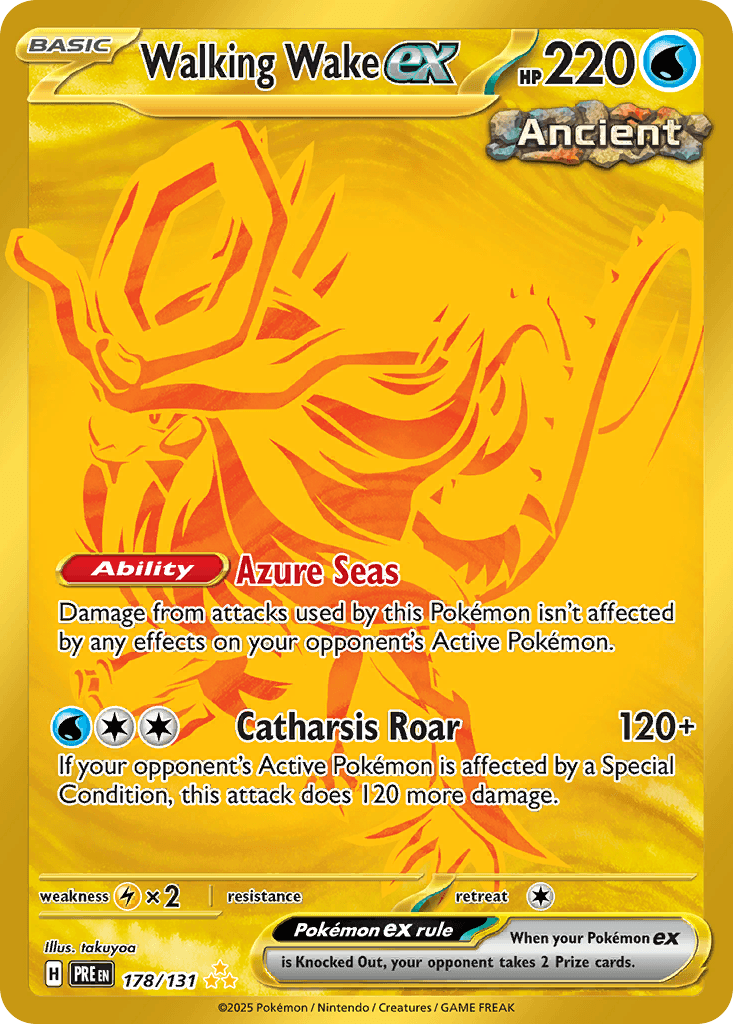 Walking Wake ex 178 — Scarlet & Violet: Prismatic Evolutions