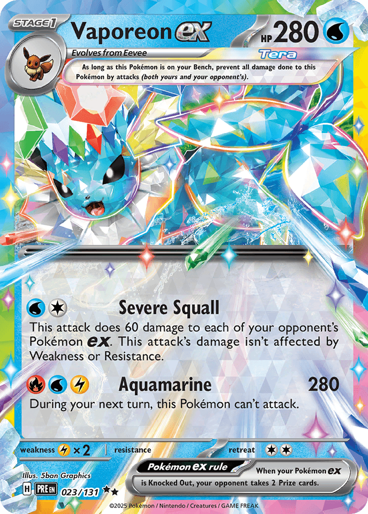 Vaporeon ex 23 — Scarlet & Violet: Prismatic Evolutions