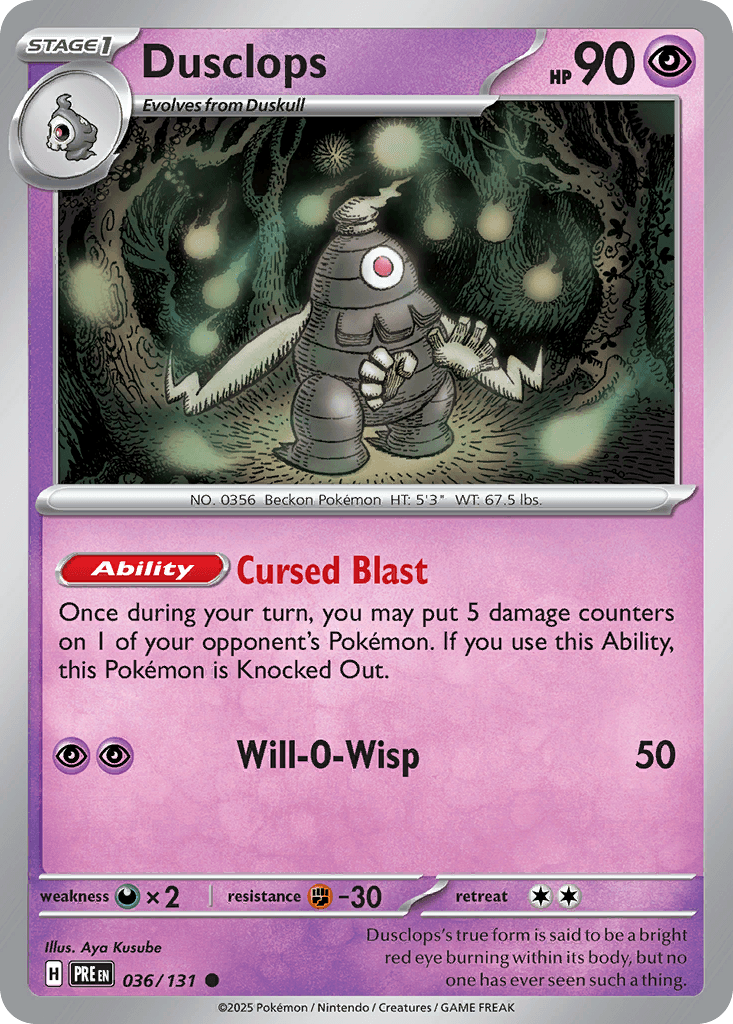 Dusclops 36 — Scarlet & Violet: Prismatic Evolutions